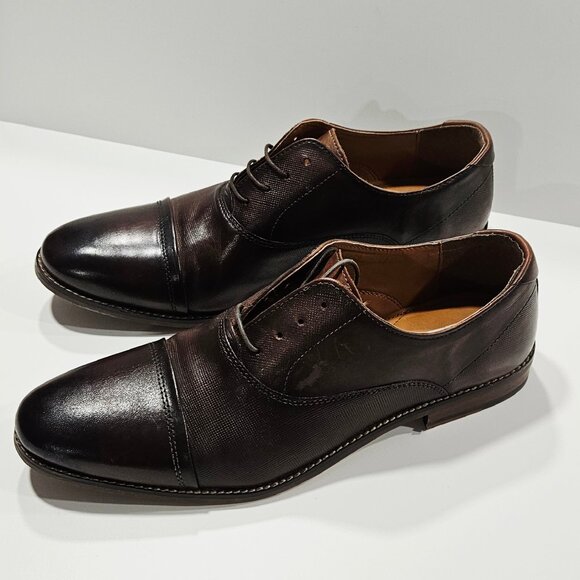 Steve Madden Finnch Cap-Toe Oxfords Men’s 10.5 Cognac (Tag Error) - Picture 4 of 13